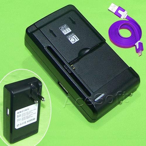 Universal Travel Desktop Wall AC Quick Battery Charger Micro USB Sync Cable 3ft Compatible with LG Envoy III UN170 U.S. Cellular Phone