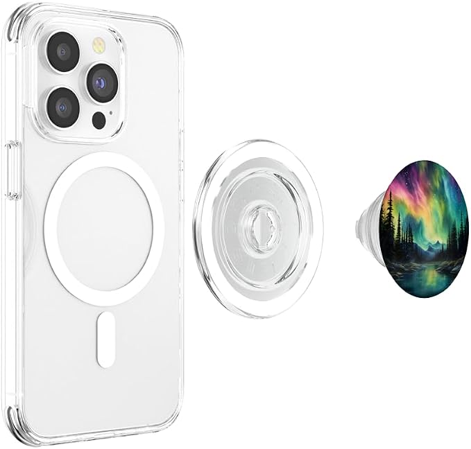 Northern Lights Aurora Borealis | Forest Stars PopSockets Adhesive PopGrip