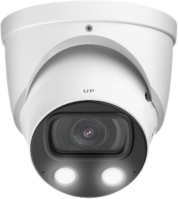 EmpireTech IPC-Color4K-T 4K Full-Color Ultra Low Light 8MP 1/1.2" CMOS Smart AI Starlight Turret IP Camera,Build-in Warm LED, Built-in Mic,Motion Detection,PoE and ePoE,IPC-Color4K-T 3.6mm White