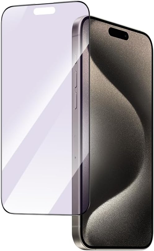 PERFECTSIGHT Privacy Screen Protector for iPhone 15 Pro Max 6.7 Inch Anti Spy HD Clear Bubble Free Tempered Glass Case Friendly 5X Stronger