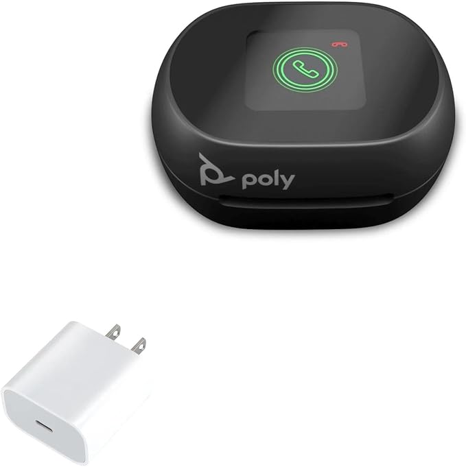 BoxWave Charger Compatible with Poly Voyager Free 60+ - PD GAN miniCube (30W) 30W Tiny PD GAN Type-C Wall Charger - Winter White