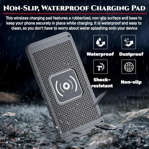 Wireless Charging Pad for Hyunda Ioniq 5 Slim Fast Power Charger Dock Non-Slip Mat Station Heat Dissipation Base Desktop Bedside Vehicle AccessoryUSA