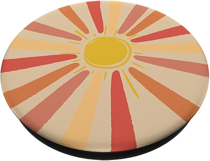Minimal Boho Sun Rays Cute Nature Bohemian Aesthetic Art PopSockets Adhesive PopGrip