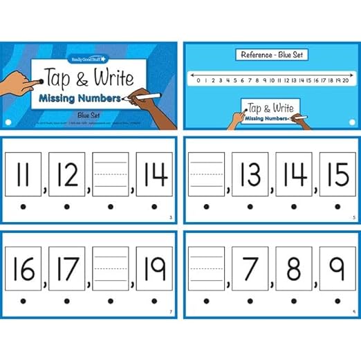 Really Good Stuff Tap and Write Missing Numbers - 123 Cards