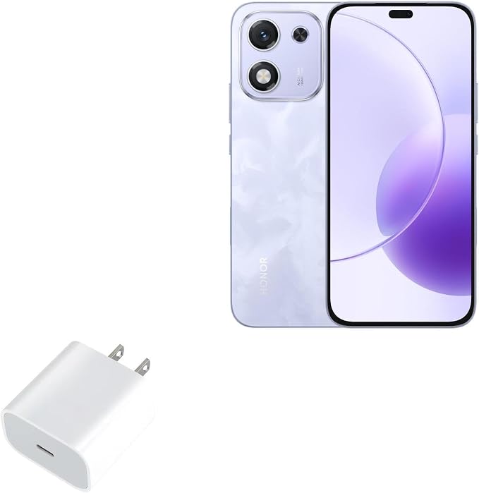BoxWave Charger Compatible with Honor X70i - PD GAN miniCube (30W) 30W Tiny PD GAN Type-C Wall Charger - Winter White