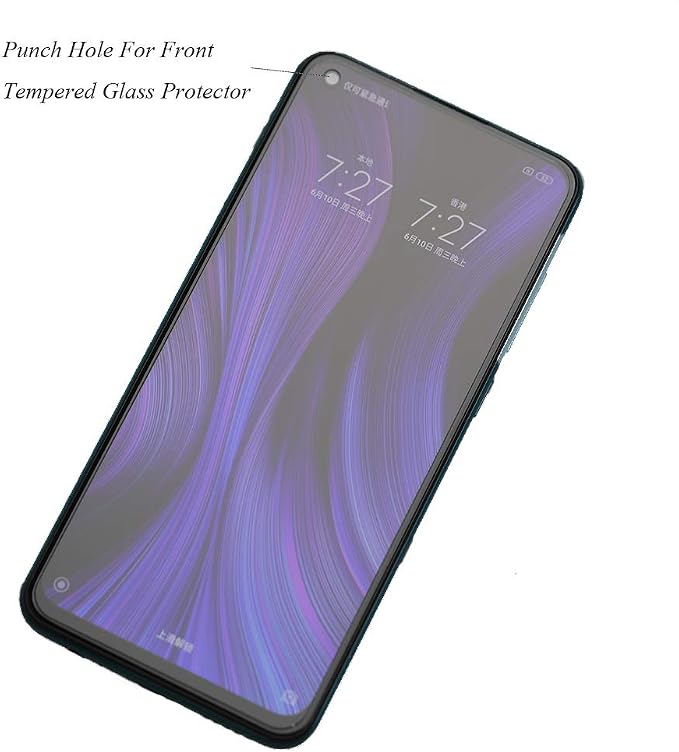 Ibywind Screen Protector For Redmi Note 9with 2Pcs Tempered Glass1Pc Camera Lens Protector1Pc Backing Carbon Fiber Film [Fingerprint ReaderEasy to install]