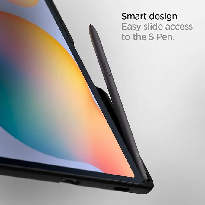 Spigen for Galaxy Tab A11+ Plus Case (2025) Rugged Armor Slim Protective Case with Carbon Fiber Design and Air Cushion Technology Matte Black