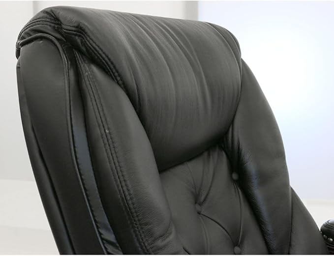 NBF Kingston Standard Executive Office Chair Desk Chair - Ergonomic Chairs with Adjustable Gas Lift and Tilt - Modern Office Chair with Dual Wheel Casters - Faux Leather Chair (Black, Mahogany)