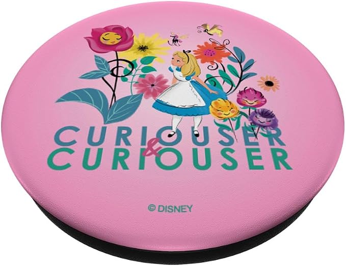 Disney Alice in Wonderland Curiouser &amp Curiouser Pink PopSockets Adhesive PopGrip