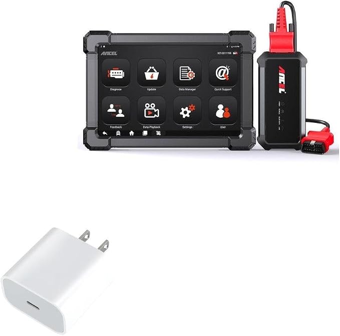 BoxWave Charger Compatible with Ancel X7HD (10.1 in) - PD GAN miniCube (30W) 30W Tiny PD GAN Type-C Wall Charger - Winter White