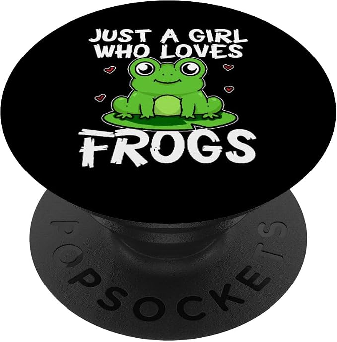 Just A Girl Who Loves Frogs Funny Frog Costume PopSockets Adhesive PopGrip