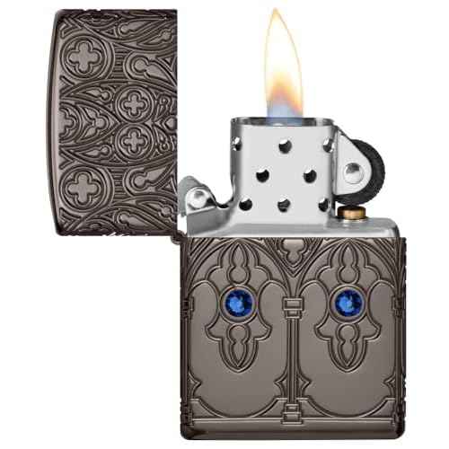 Zippo Gothic Window Design Armor¢ç Black Ice¢ç Pocket Lighter