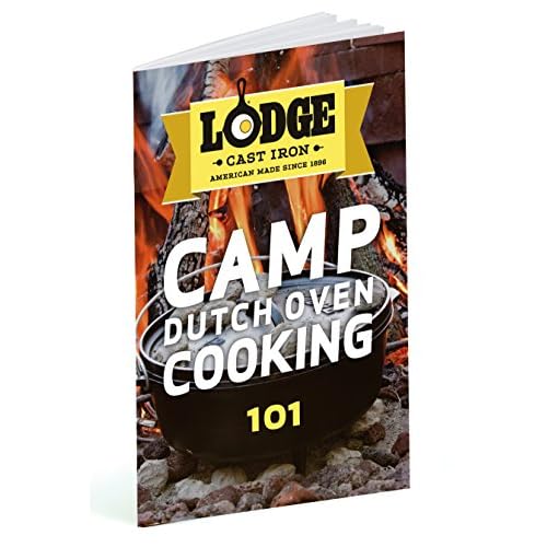 Lodge 8 Quart Pre-Seasoned Cast Iron Camp Dutch Oven with Lid - Dual Handles - Use in the Oven, on the Stove, on the Grill or over the Campfire - Black