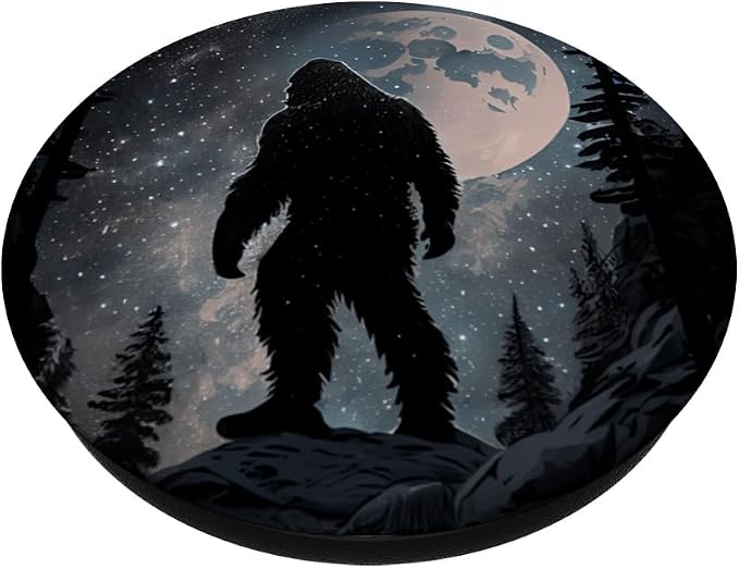 Bigfoot Yeti Sasquatch Stars Moon Starry Night PopSockets Adhesive PopGrip