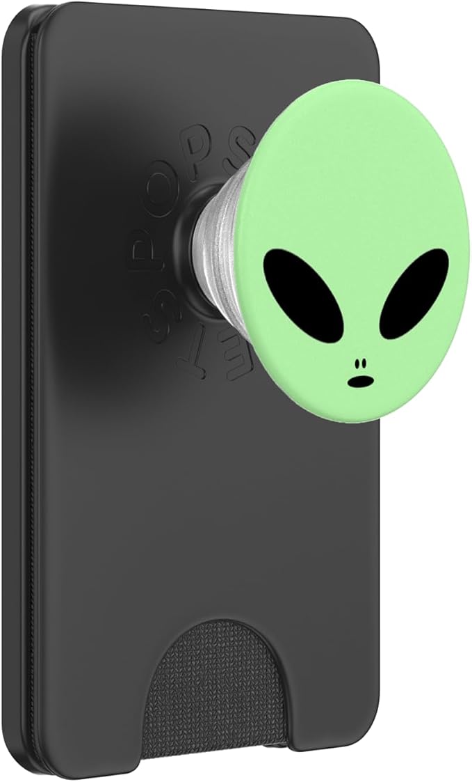 Hipster Alien Head - Cute Trendy Stay Weird UFO Mint Green PopSockets Adhesive PopGrip