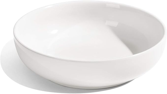 LE TAUCI Pasta Bowls 45 oz, Salad Bowls Set for Serving Soup, Pasta, Noodle, Dinner, Large Kitchen Bowl Plates, Microwave Safe - 8.5 Inch, Set of 4, White