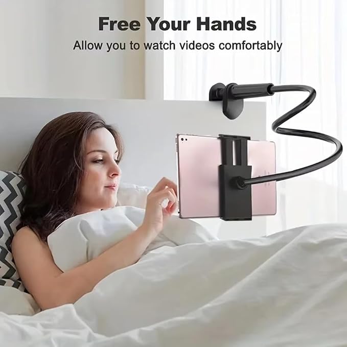 Long Arm Tablet Stand Holder for iPad Pro 11 10.2 10.5 Mini 6 Air for Xiaomi Mipad 4 5 (Black)