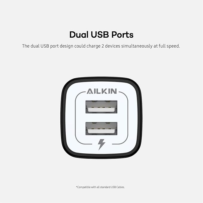 USB Wall Plug Multi USBA AC Power Charger Adapter USB-A Block Cube iPhone | iPad Samsung Google Pixel LG Camera Phones &amp Tablets Charge Multiple USB Plug Station Base