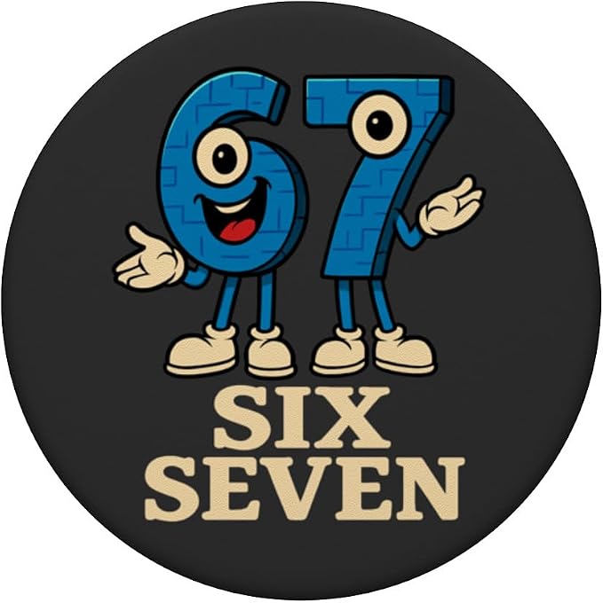 67 Six Seven 6-7 - Funny Italian Brainrot Gaming Meme PopSockets PopGrip for MagSafe
