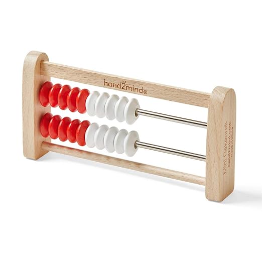 hand2mind Mini 20-Bead Wooden Rekenrek Class Set, Number Rack for Kids, Abacus for Kids, Counting Beads, Math Counters, Educational Toys for Elementary, Math Manipulatives (Set of 25)