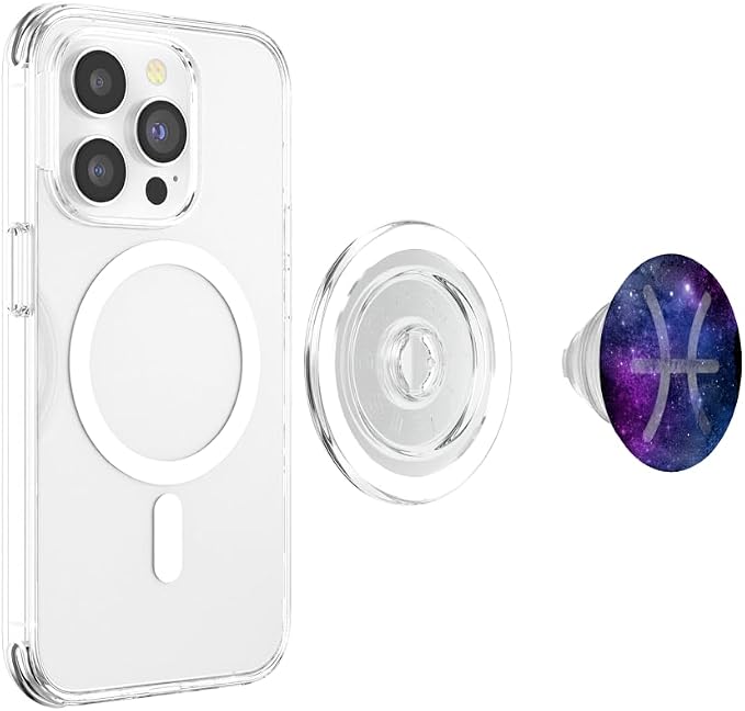 Pisces Galaxy Stars Horoscope Sign Purple Blue Black PopSockets Standard PopGrip