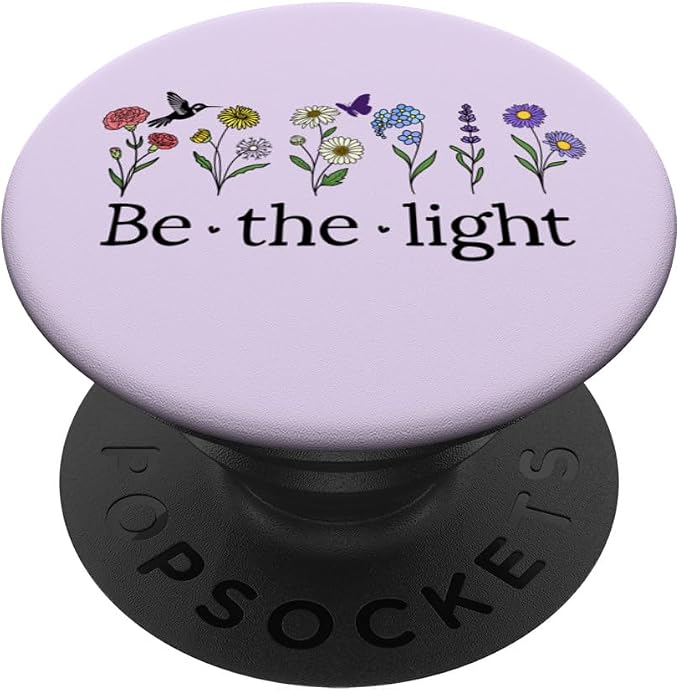 Be the Light Purple Christian Faith Bible Verse Matthew 5:14 PopSockets PopGrip for MagSafe