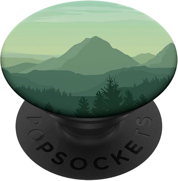 Green Mountain Pop Mount Socket Art Work Tree Woods PopSockets Adhesive PopGrip