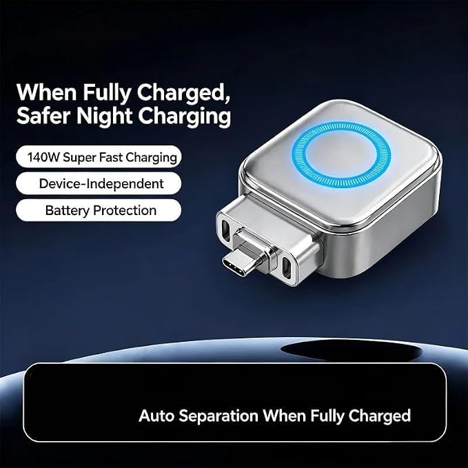 Auto Power-Off Fast Charging Adapter Fully Charged Separator Smart Auto Stop Charging Adapter AutoDisconnect ChargingCable Protector 140w Smart Power SplitterAdapter (1PC)