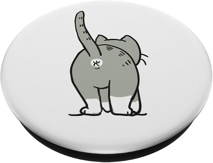 Cat Badass Kitty Butt Cat Mom Dad Gift PopSockets Adhesive PopGrip