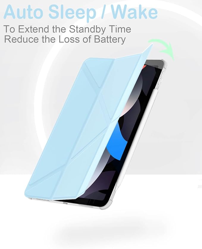 Feams Y Fold Folio for iPad A16 11th Generation Case 11 Inch 2025 iPad 10th Generation Case 10.9 Inch 2022 Y-Shaped Stand Magnetic Attachment Back Cover with Magnetic Clasp &amp Auto Sleep Black