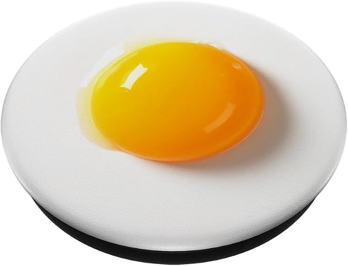 Egg White Orange Foodie Sunnyside up Fried Egg Yolk Food PopSockets Adhesive PopGrip