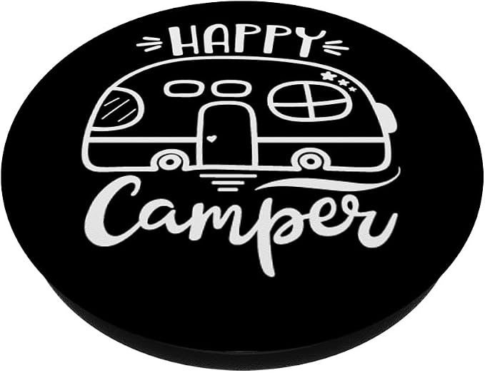 Cute Happy Camper Graphics for Women or Men PopSockets Adhesive PopGrip