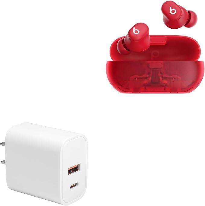 BoxWave Charger Compatible with Beats Solo Buds - PD miniCube (20W) 20W PD USB Type-C Wall Charger - Winter White