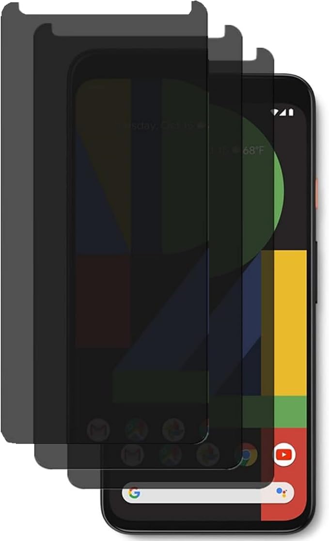3 Pack Privacy Screen Protector for Google Pixel 4 9H Hardness [Anti-Scratch] Full Coverage Anti-Spy Tempered Glass Film for Google Pixel 4 [Don’t Support Fingerprint Unlock] | 9H Hardness Anti-Spy T
