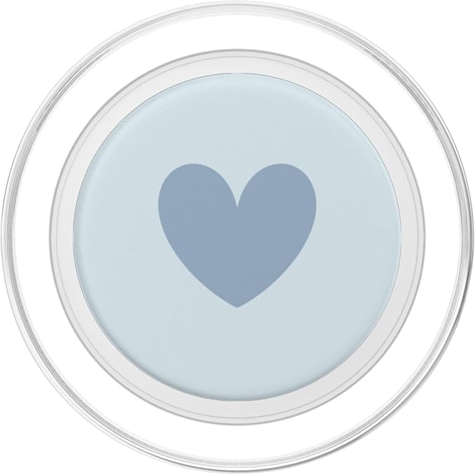 Pale Blue Cute Heart Minimalist Heart Love PopSockets Adhesive PopGrip