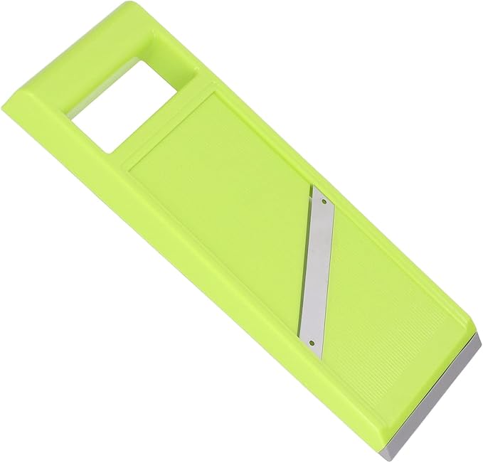 Kodrily Vegetable Slicer, 4.25 x 10.8in Potato Slicer for Chips, Plastic Handheld Vegetable Chopper Kitchen Cutter with Stainless Steel Blades and Ergonomic Handle for Carrot