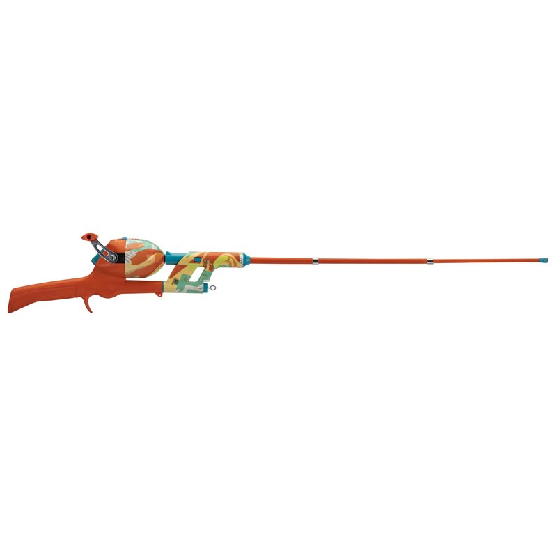 Kid Casters Tangle-Free Telescopic Fishing Rod, Tackle Box & Back Pack Complete Kit (Krazy Print)