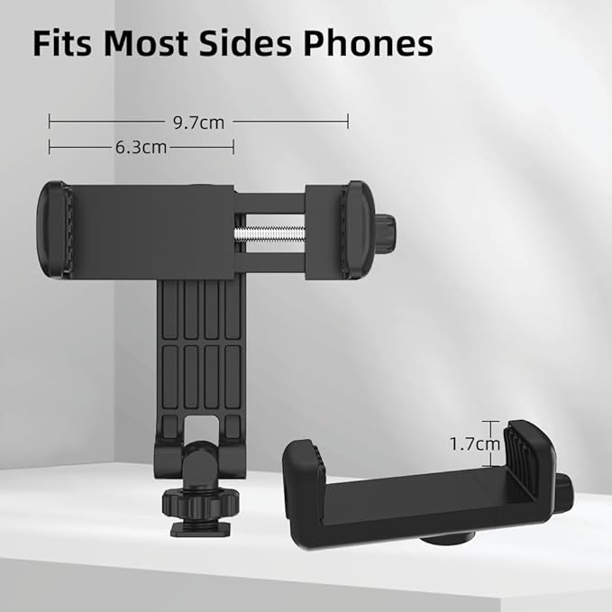 Flexible Phone Tripod Mount Adapter, Universal Smartphone Mount Adapter, Camera Cold/Hot Shoe Phone Tripod Holder for iPhone 17/16/15/14, Samsung Pixel Canon Nikon DSLR and More Cameras