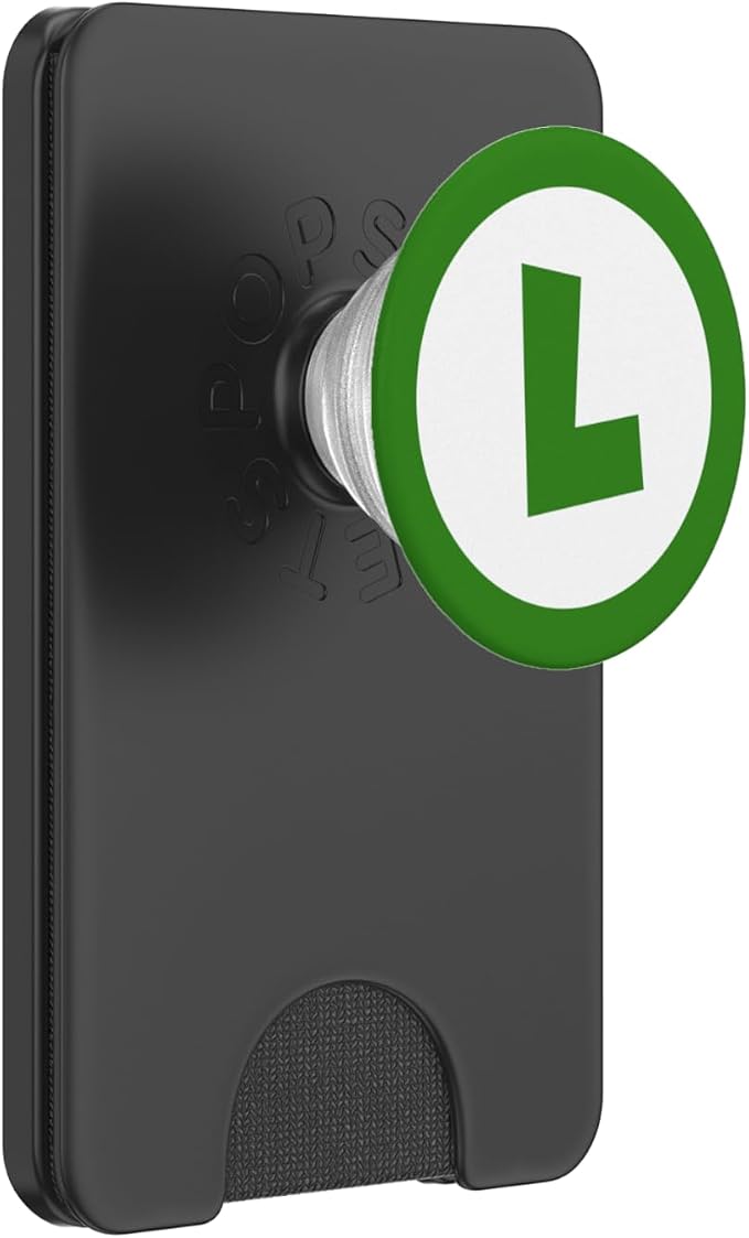 Super Green Letter L Video Game Icon Logo PopSockets PopGrip: Swappable Grip for Phones &amp Tablets PopSockets Adhesive PopGrip