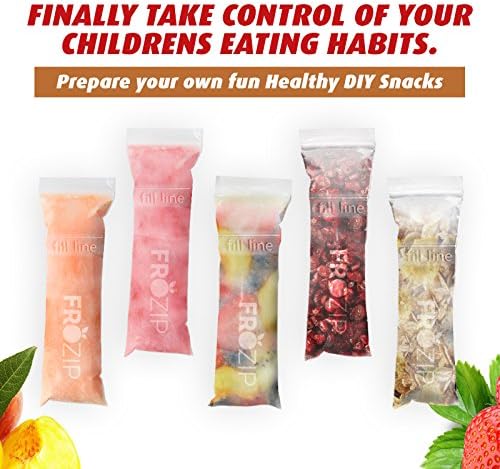 Disposable Ice Popsicle Mold Bags - 125, BPA Free Freezer Tubes, Zip Seals