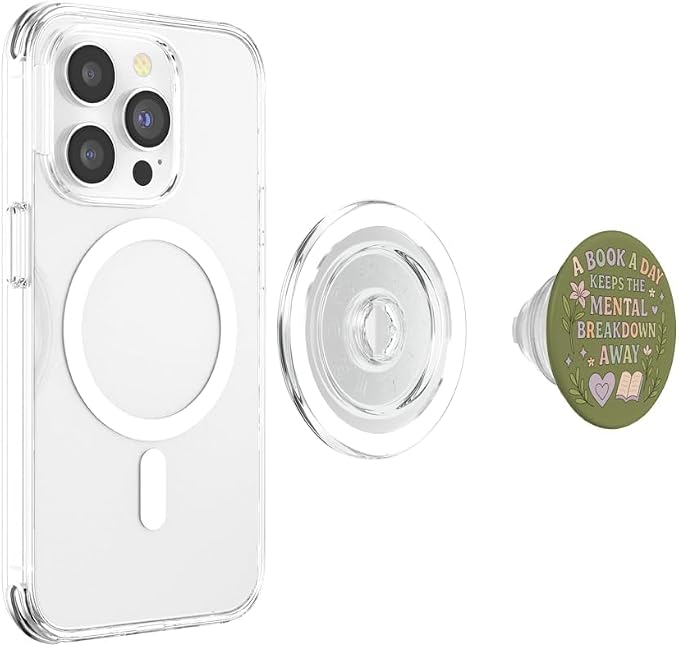 A Book A Day Keeps The Mental Breakdown Away Book Lover Read PopSockets Adhesive PopGrip