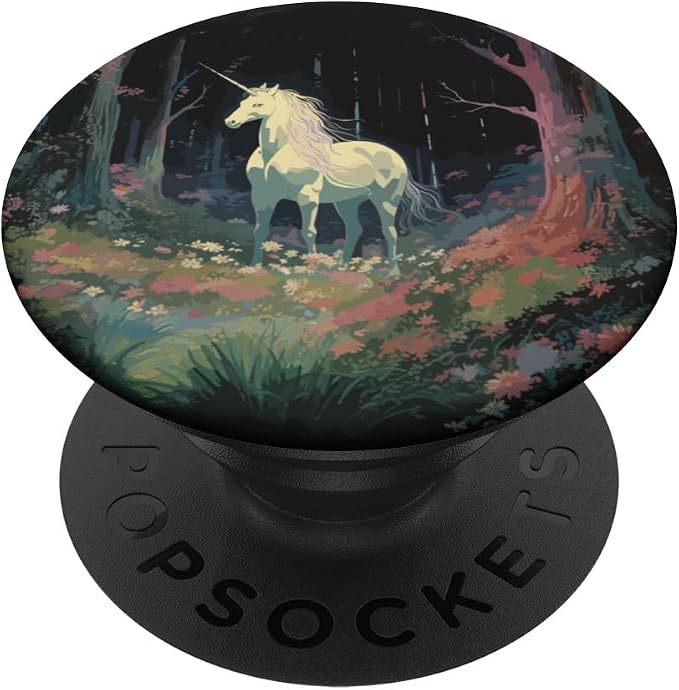 The Last Unicorn Fairycore Art PopSockets MagSafe PopGrip for iPhone