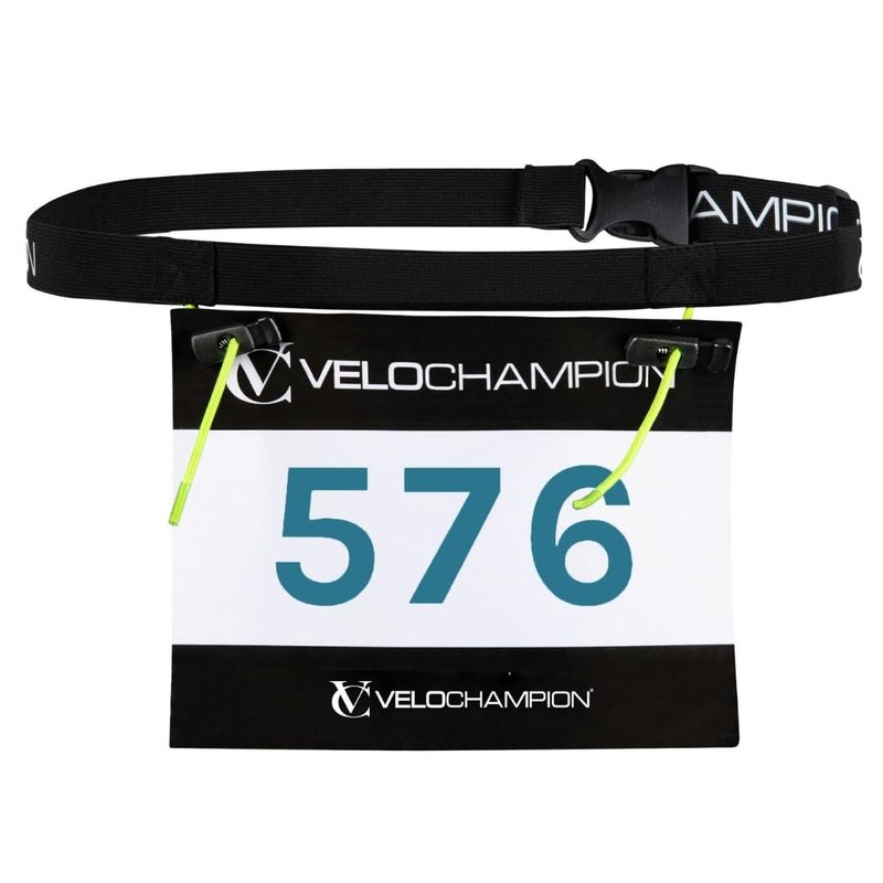 VeloChampion Lightweight Running Belt Waist Pack for Men Women - Elasticated Stretch Fit Race Number Holder - No Pins - 3 Sizes - Run. Triathlon. Cycle. Marathon. Jogging (1, X-Small)