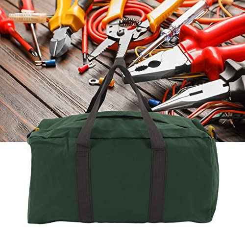 Heavy Duty Large Capacity Tool Bag Wide Mouth, Portable Tool Tote for Carpentry Electrician (20in)