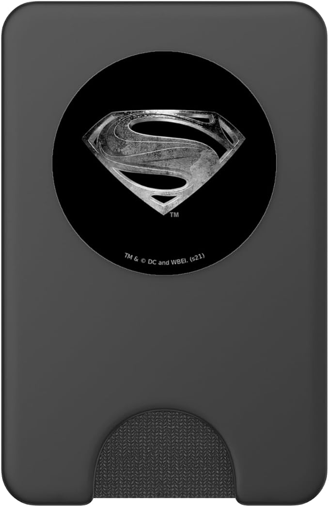 Zack Snyder's Justice League Superman Symbol Black Suit PopSockets Adhesive PopGrip
