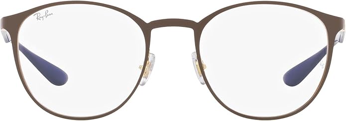 Ray-Ban Unisex Rx6355 Round Prescription Eyeglass Frames