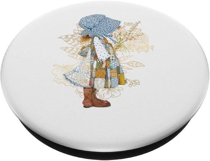 Holly Hobbie Classic Hat and Flowers PopSockets Adhesive PopGrip