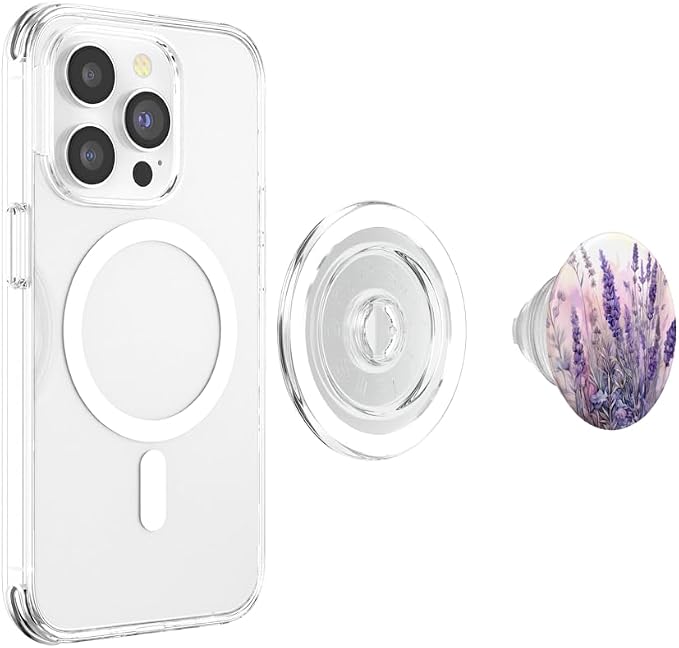 A Lavender Bouquet in Purple Watercolors A Flowery Lavender PopSockets Adhesive PopGrip