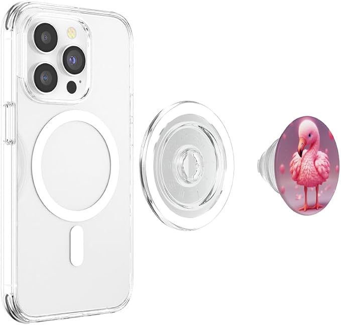 Cute Flamingo PopSockets MagSafe PopGrip for iPhone