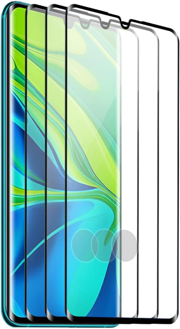 Screen Protector 3 Pack Full Coverage 3D Curved Edge Bubble Free Ultra-Thin Anti-Scratch Shatterproof 9H Hardness Tempered Glass Protective Film For Xiaomi Mi Note 10 / 10 Pro / 10 Lite / Mi CC9 Pro